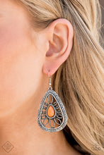 Load image into Gallery viewer, Paparazzi Floral Frill - Orange earring
