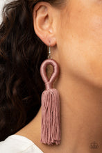 Load image into Gallery viewer, Tassels and Tiaras - Pink earrings
