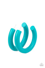 Load image into Gallery viewer, I Wood Walk 500 Miles - Blue earrings
