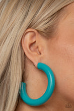 Load image into Gallery viewer, I Wood Walk 500 Miles - Blue earrings
