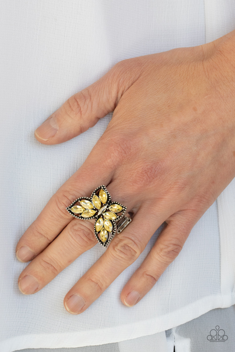 Fluttering Fashionista - Yellow ring