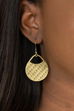 Load image into Gallery viewer, I&#39;m Sensing a Pattern Here - Brass earrings
