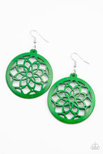 Load image into Gallery viewer, Mandala Meadow - Green earrings
