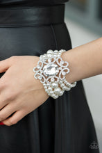 Load image into Gallery viewer, Paparazzi Rule the Room - White bracelet
