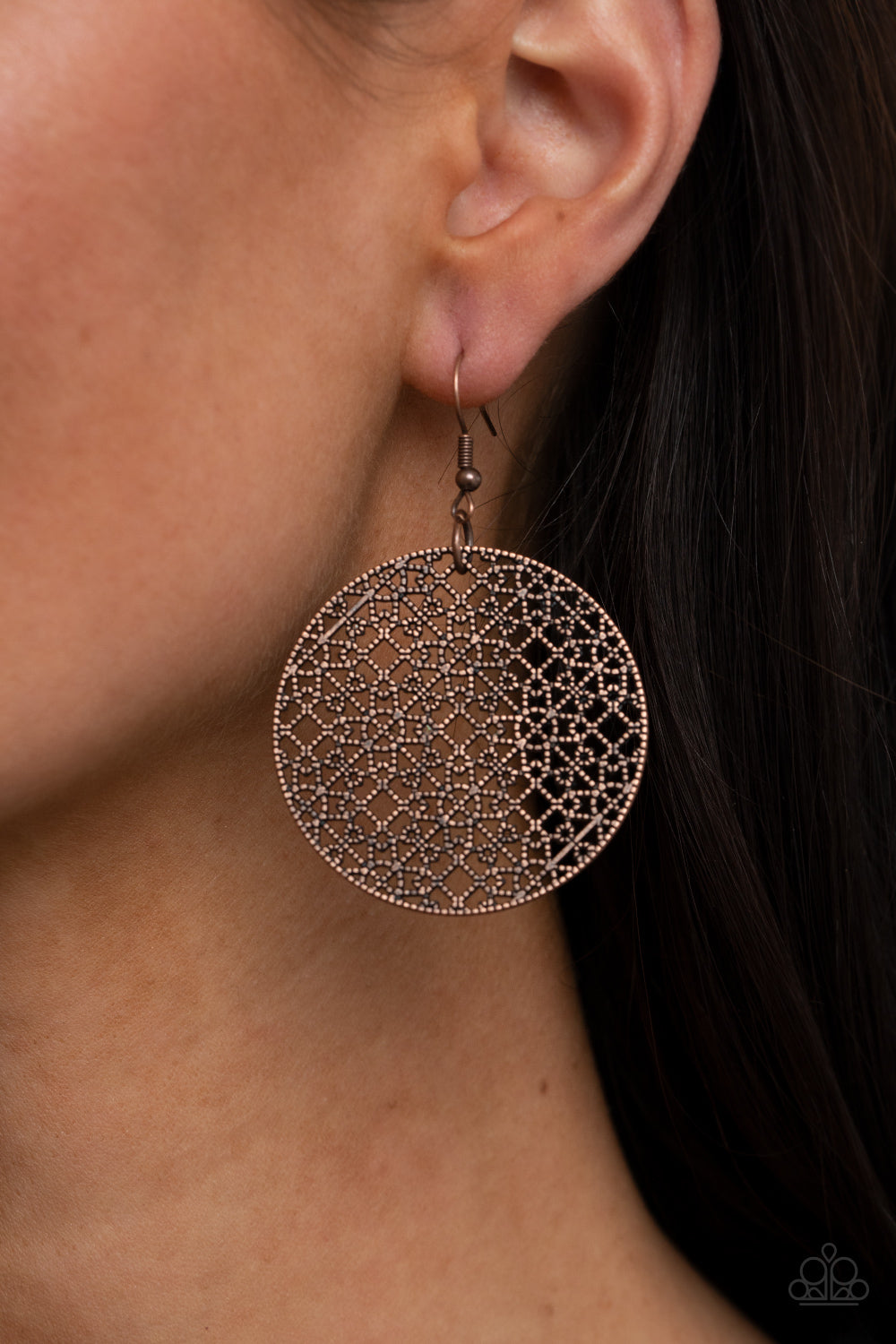 Metallic Mosaic - Copper earrings