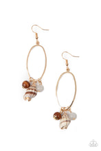 Load image into Gallery viewer, Golden Grotto - White earrings
