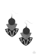 Load image into Gallery viewer, Jurassic Juxtaposition - Black earring
