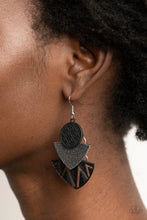 Load image into Gallery viewer, Jurassic Juxtaposition - Black earring

