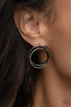 Load image into Gallery viewer, Paparazzi Always In The Loop - Black earring
