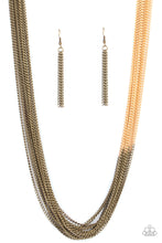 Load image into Gallery viewer, Metallic Merger - Brass necklace
