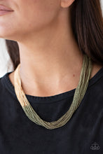 Load image into Gallery viewer, Metallic Merger - Brass necklace
