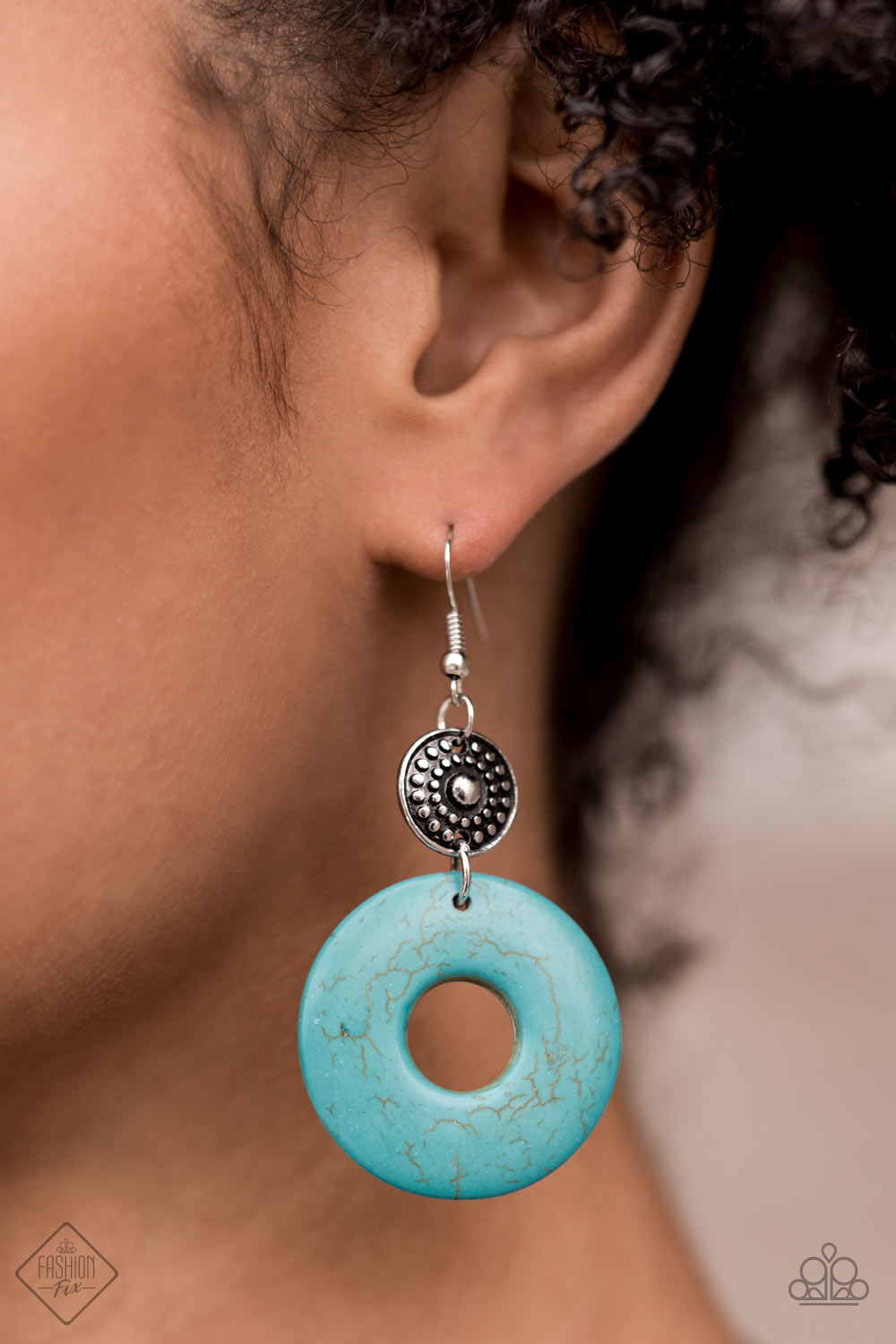 Earthy Epicenter - Blue earrings