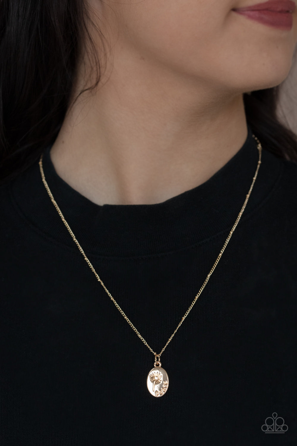 Be the Peace You Seek - Gold necklace