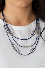 Load image into Gallery viewer, Check Your Cord-inates - Blue necklace
