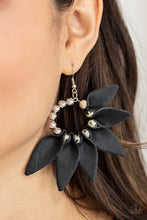 Load image into Gallery viewer, Flower Child Fever - Black earrings
