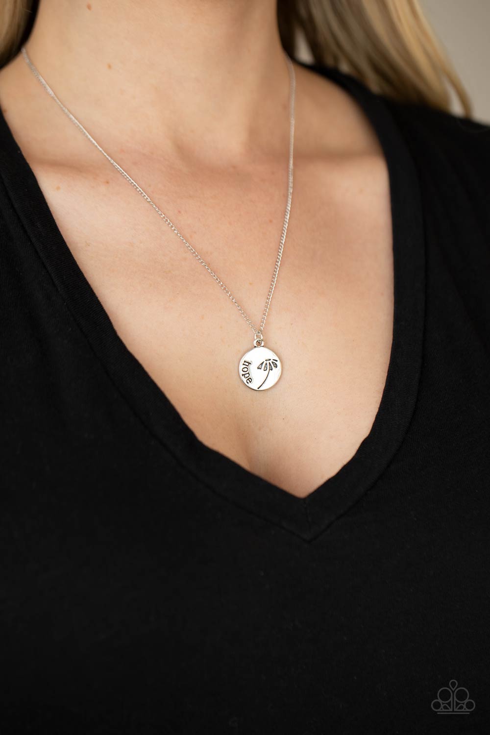 Hold On To Hope - Silver necklace