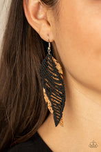 Load image into Gallery viewer, Winging Off the Hook - Black earring
