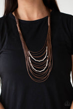 Load image into Gallery viewer, Paparazzi Nice CORD-ination - Brown necklace
