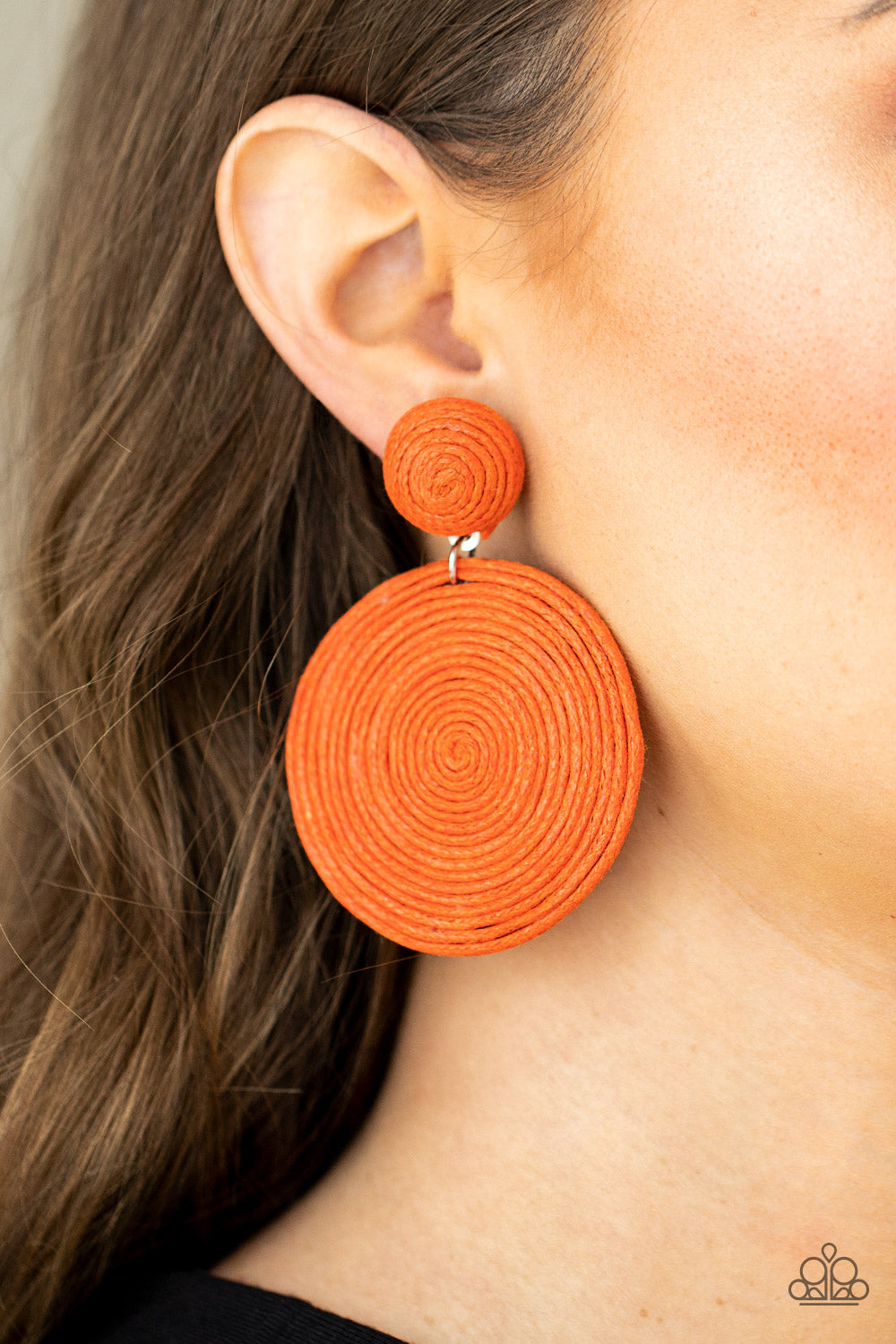 Circulate the Room - Orange earring