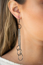 Load image into Gallery viewer, Demurely Dazzling - Black earring
