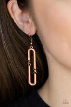 Load image into Gallery viewer, Linked and Synced - Copper earring
