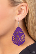 Load image into Gallery viewer, Paparazzi Caribbean Coral - Purple earring
