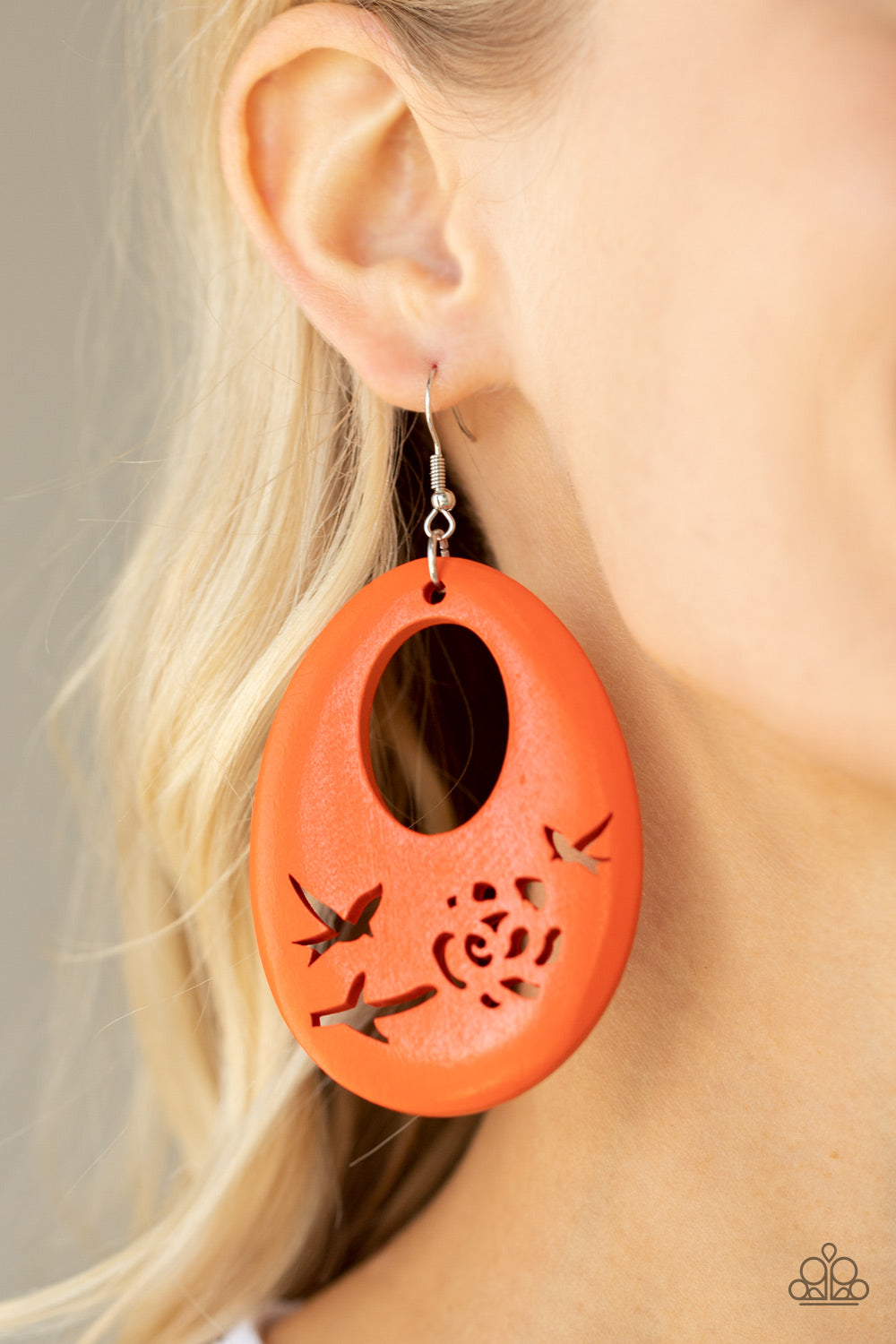 Home Tweet Home - Orange earring