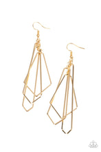 Load image into Gallery viewer, Paparazzi Shape Shifting Shimmer - Gold earring
