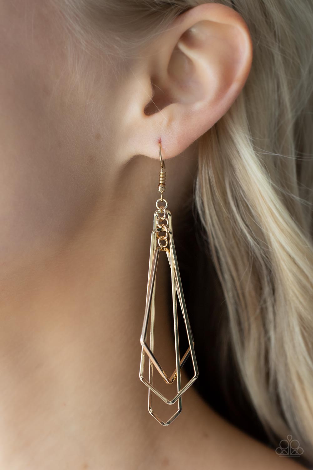 Paparazzi Shape Shifting Shimmer - Gold earring