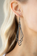 Load image into Gallery viewer, Shape Shifting Shimmer - Black earring
