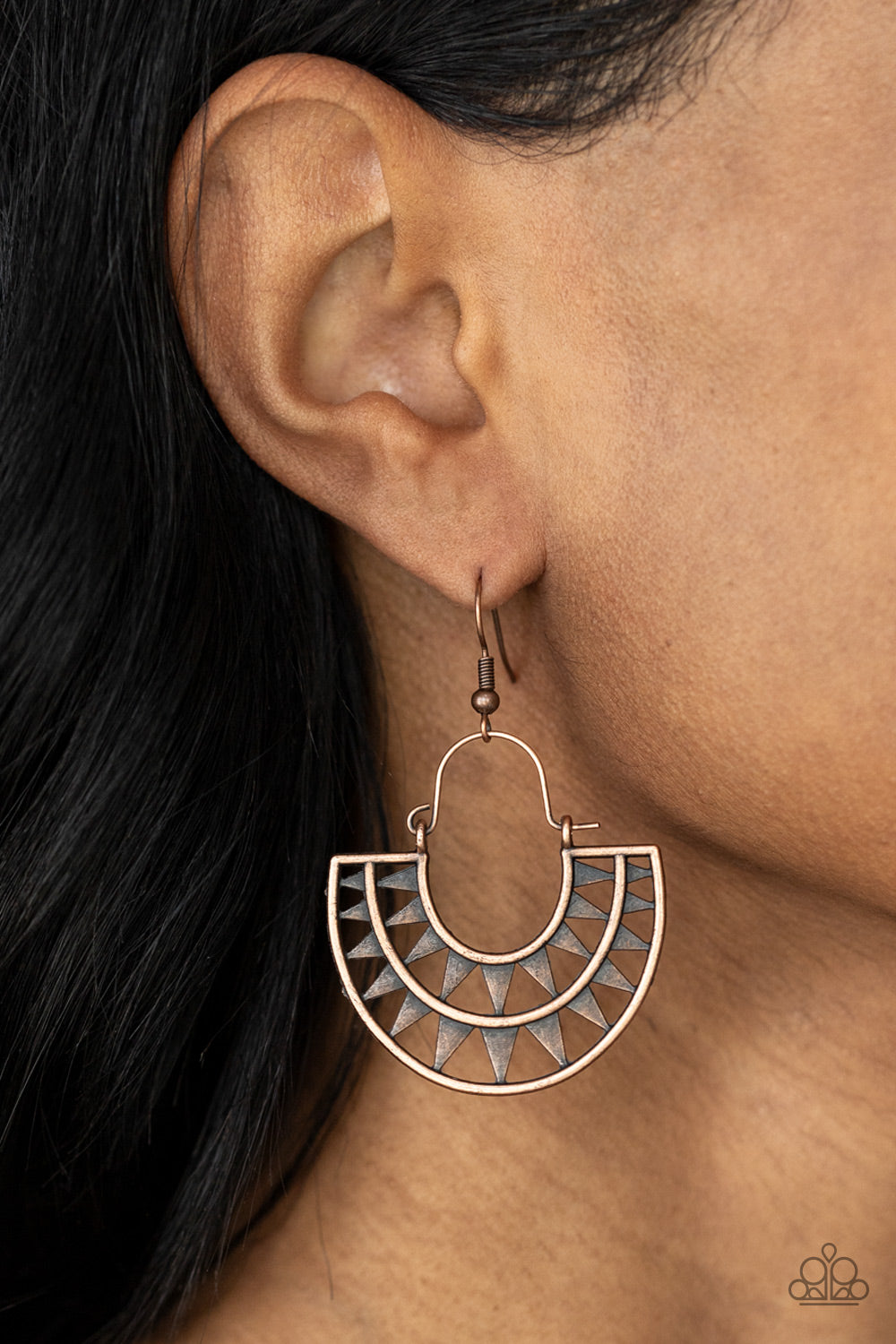 Paparazzi Solar Surge - Copper earring