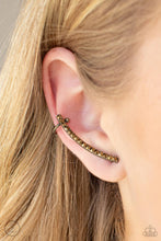 Load image into Gallery viewer, Give Me the SWOOP - Brass earring
