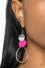 Load image into Gallery viewer, Retro Reception - Pink earring
