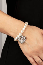 Load image into Gallery viewer, Paparazzi Cutely Crushing - White bracelet
