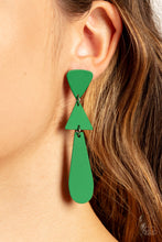 Load image into Gallery viewer, Retro Redux - Green earring
