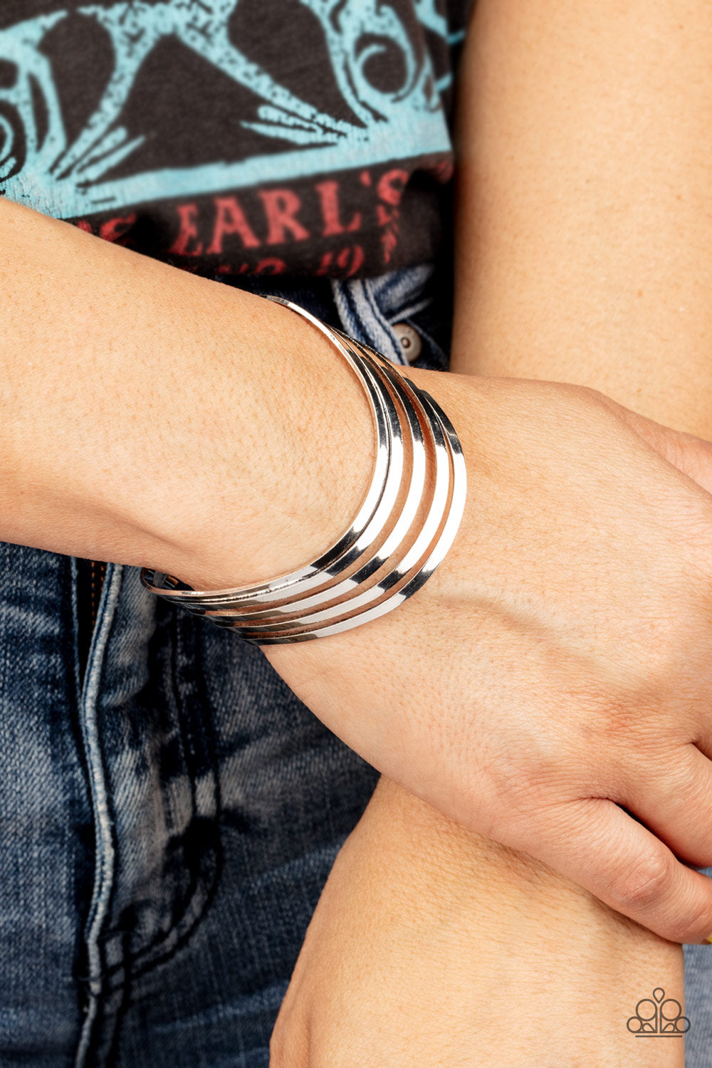 Tantalizingly Tiered - Silver bracelet