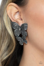 Load image into Gallery viewer, Blushing Butterflies - Silver earring
