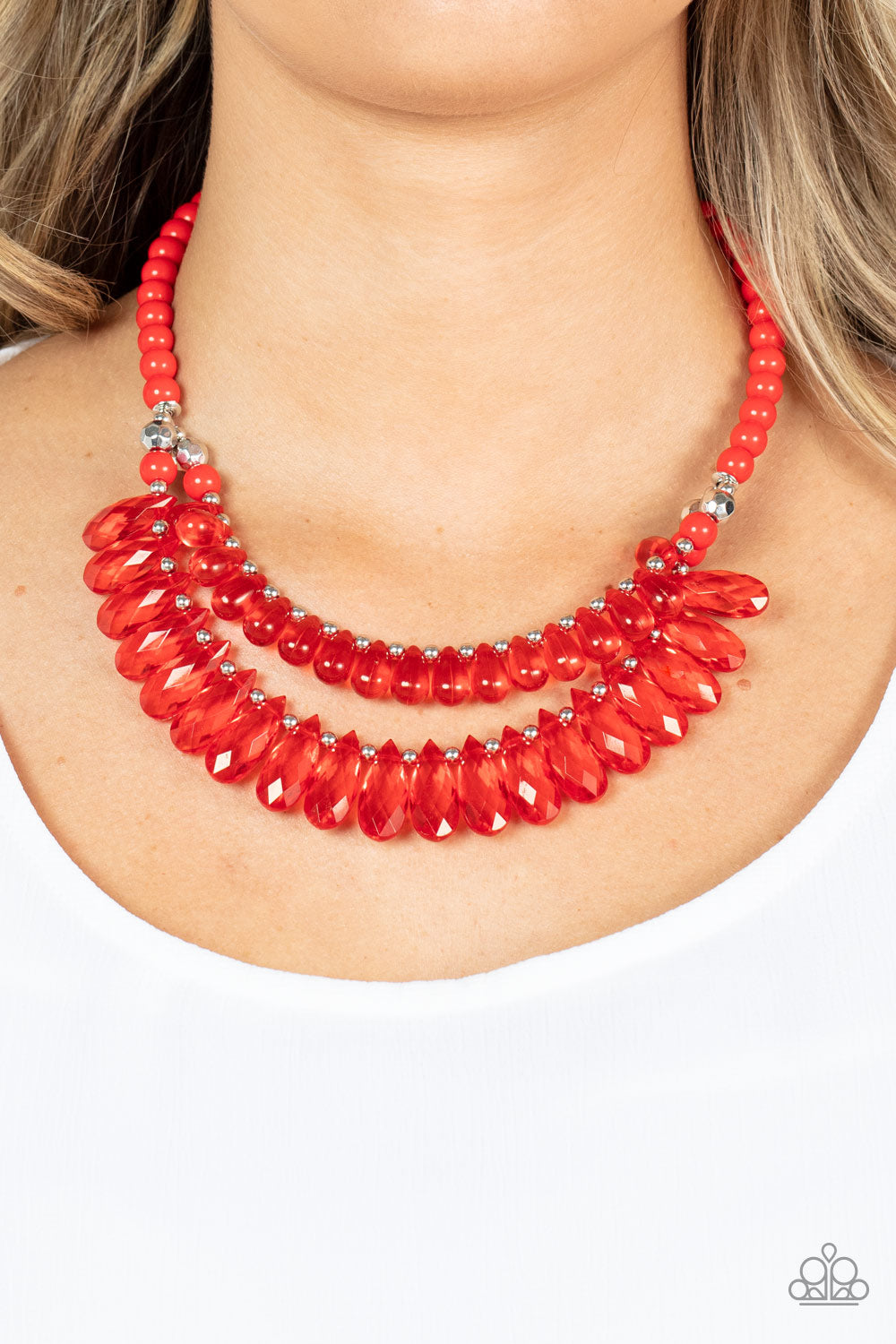 All Across the Globetrotter - Red necklace