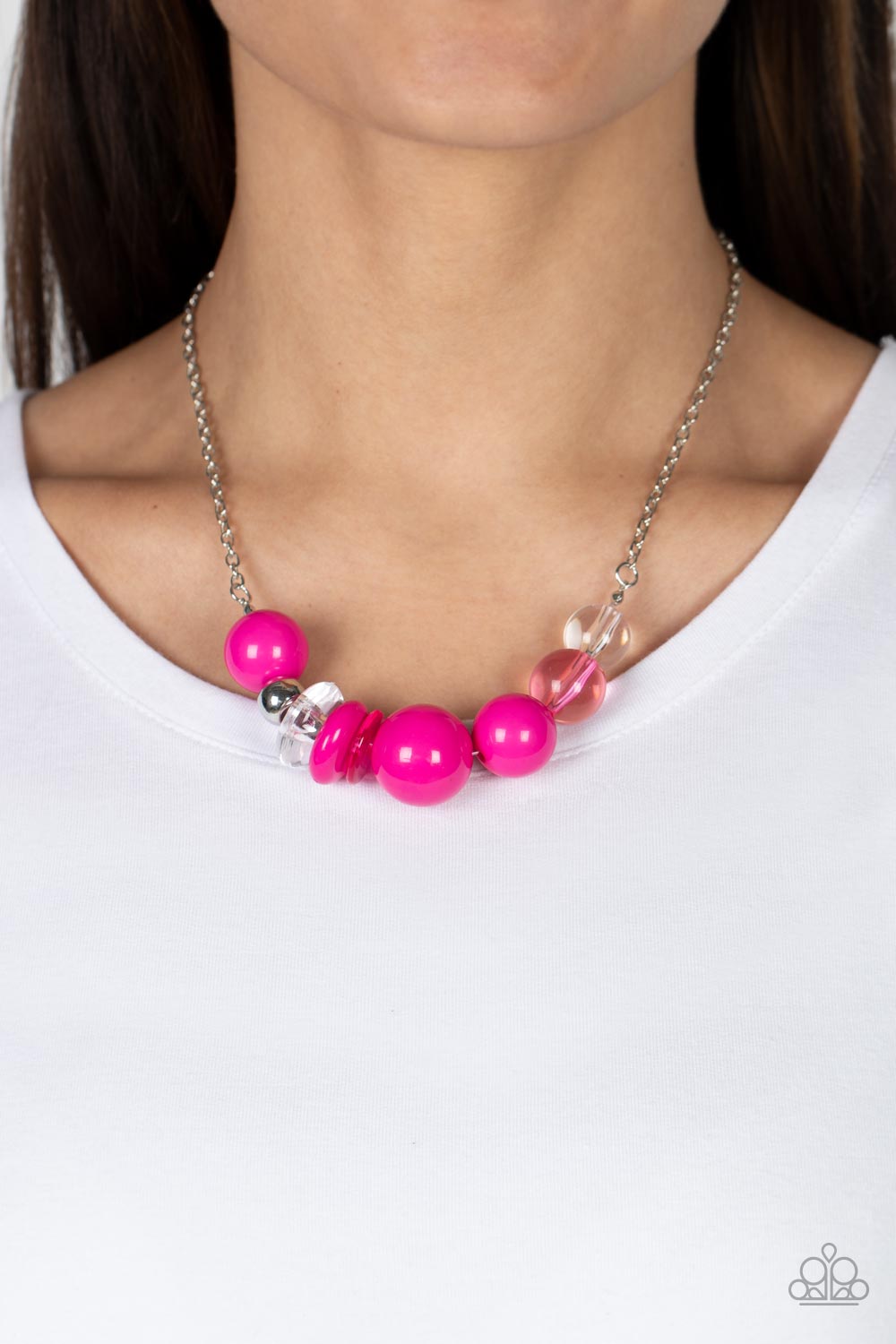 Bauble Bonanza - Pink necklace