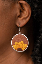Load image into Gallery viewer, Sun-Kissed Sunflowers - Brown earring

