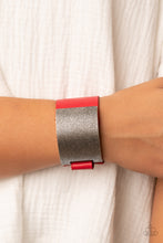 Load image into Gallery viewer, Studded Synchronism - Red bracelet
