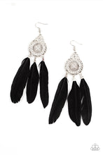 Load image into Gallery viewer, Pretty in PLUMES - Black earring
