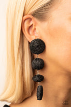 Load image into Gallery viewer, Twine Tango - Black earring
