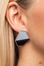 Load image into Gallery viewer, Generically Geometric - Black earring
