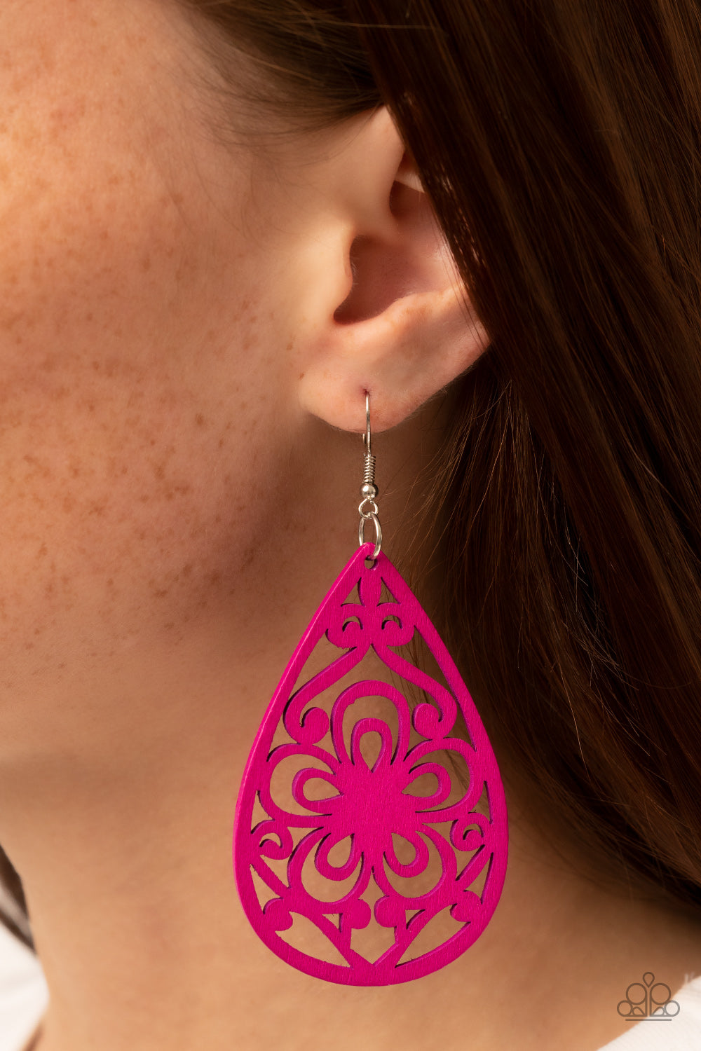 Paparazzi Marine Eden - Pink earring