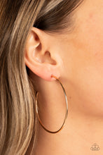 Load image into Gallery viewer, Can I Get A Hoop Hoop - Gold earring
