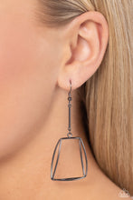 Load image into Gallery viewer, Paparazzi Trapezoidal Transcendence - Black earring
