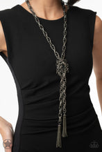 Load image into Gallery viewer, Scarfed for Attention - Gunmetal necklace
