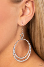 Load image into Gallery viewer, Paparazzi Spin Your HEELS - White earring
