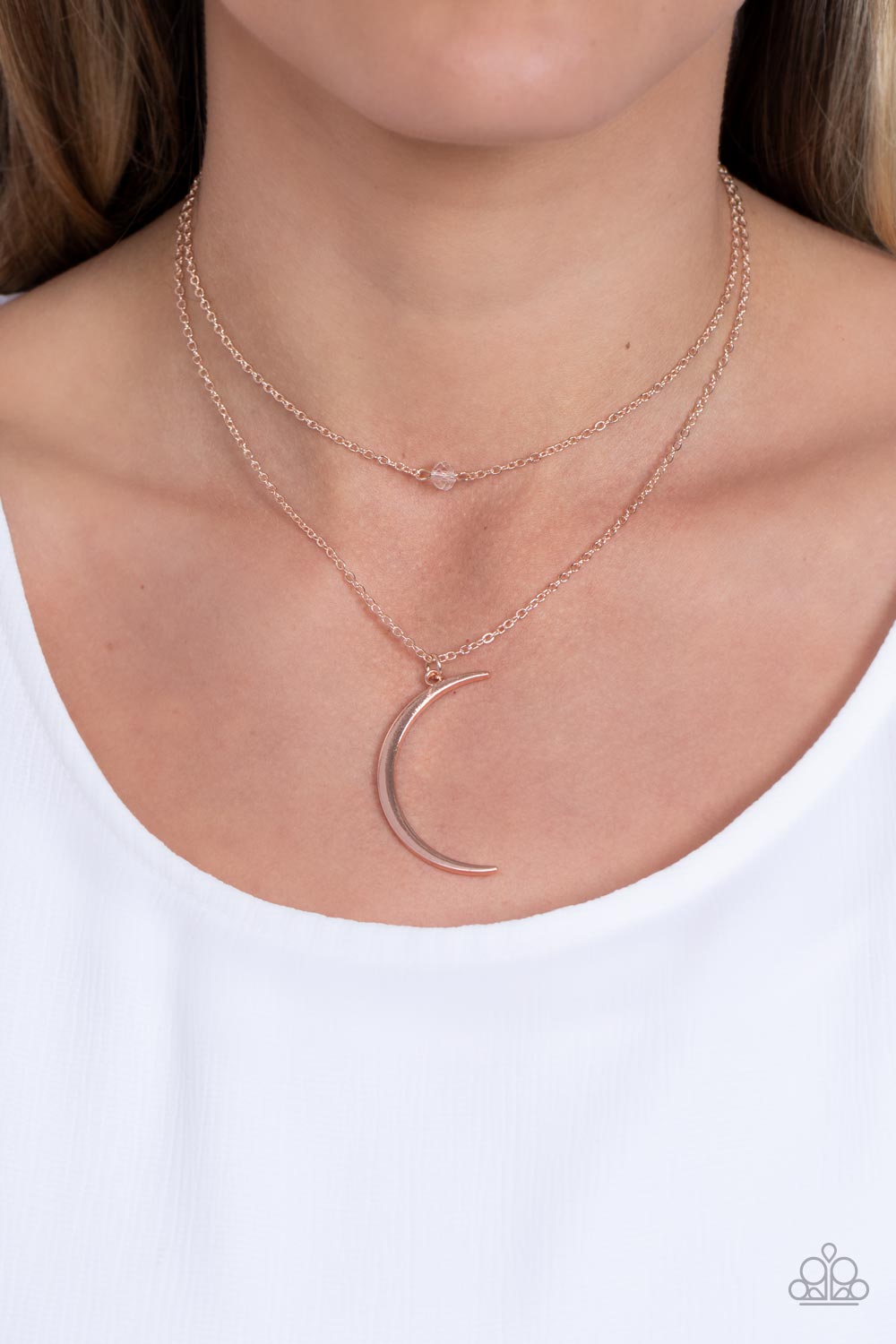 Modern Moonbeam - Rose Gold necklace